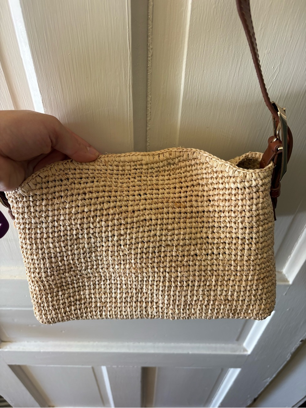 J Crew Berkeley small handknotted shoulder bag in raffia - Picture 7 of 8
